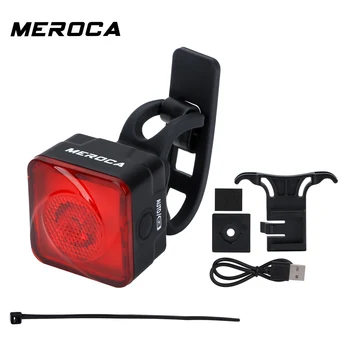 Meroca N20B Hátsó Lámpa Kerékpár Smart Sensor Újratölthető Kerékpár hátsó Lámpa Seatpost Nyereg Kerékpáros Lámpa USB LED Lámpa
