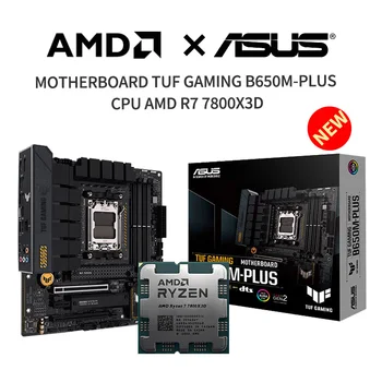 Új ASUS TUF JÁTÉK B650M-PLUS Alaplap + AMD R7 7800X3D CPU Öltöny Socket AM5 Nélkül Ventilátor