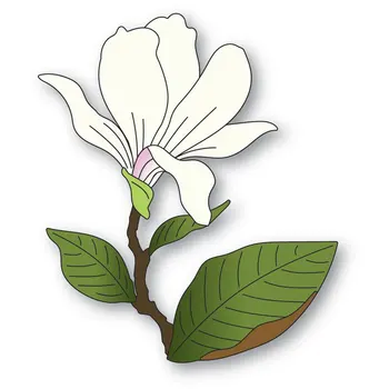 Új DIY Magnolia Bud Virág 2023 fémforgácsolási Meghal a Scrapbooking Háttér, valamint Kártya Készítés, Dombornyomás Jármű Nem Bélyegek