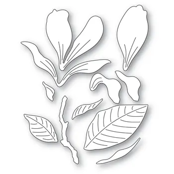 Új DIY Magnolia Bud Virág 2023 fémforgácsolási Meghal a Scrapbooking Háttér, valamint Kártya Készítés, Dombornyomás Jármű Nem Bélyegek