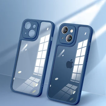 Luxus Szilikon Ütésálló Páncél Lökhárító Tiszta Ügy, hogy Az iPhone 13 12 11 Pro MAX Mini XS X XR Ultra-Vékony, Áttetsző, Puha Borító