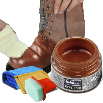 30ml Bőr festés ügynök repair krém színű cipő lengyel fekete valódi bőr felújítás karcolás javítás Kanapé Női Táskák