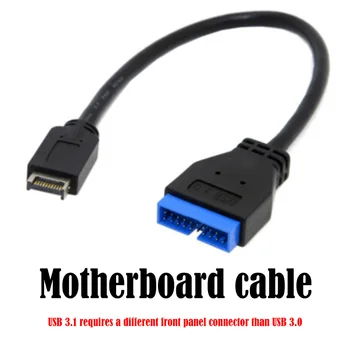 USB 3.1 előlap Fejléc, hogy USB 3.0-20Pin Hosszabbító Kábel az ASUS Alaplap Csatlakozó Vezeték Kábel Vonal 20cm