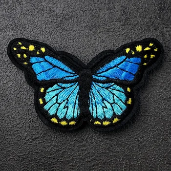 Kék Pillangó DIY Ruhával Jelvények Javítás Hímzett Applied Varrás, Ruha Matricák Ruházati Kiegészítők