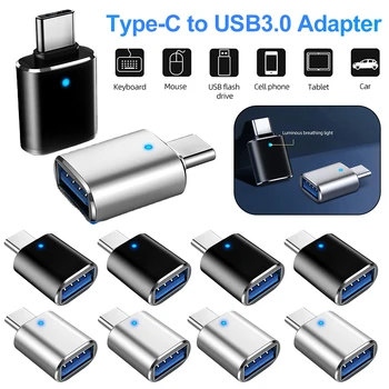 LED Kijelző Típus-C-USB Adapter 3A Gyors Töltés 5Gbps adatátviteli Típus-C-USB3.0 Adapter Plug and Play