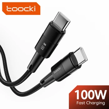 Toocki 5A, C Típusú Kábel PD 100W Gyors Töltés Samsung Xiaomi HuaWei USB-Macbook Wire Kábel telefonkábel 0.25 1 2 3m