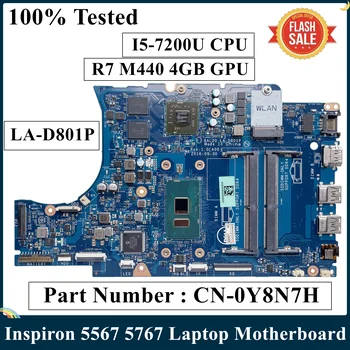 LSC Felújított DELL Inspiron 5567 5767 Laptop Alaplap KN-0Y8N7H 0Y8N7H Y8N7H I5-7200U CPU R7 M440 4 gb-os GPU-LA-D801P DDR4
