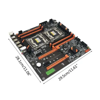 X99 Kettős Szerver Számítógép Alaplap LGA2011-3 CPU DDR4 Memória Játék Alaplapja 37MC