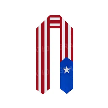Puerto Rico Nemzeti Zászló Érettségi Ellopta Agglegény Ruha, Kiegészítő, Szatén Érettségi Szárny