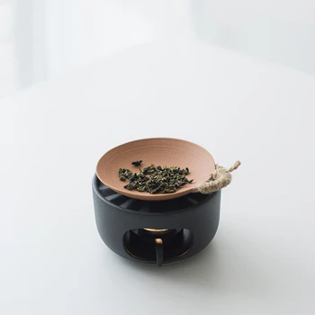 Sült teáskanál Fűtés tea ízesítő tál Tea sütés tűzhely Japán kerámia tea szárító Durva kerámia gyertya pörkölés tea tűzhely