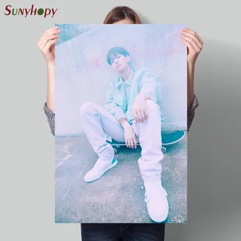 Poszter Egyéni Exo Baekhyun Vászon Plakát Művészet lakberendezési Ruhával Szövet Fali Poszter Nyomtatás 30X45cm40X60cm