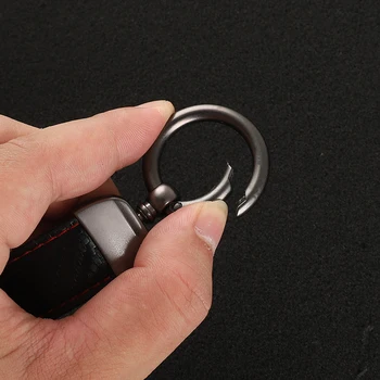Új Valódi Bőr Autó Stílus Jelkép Kulcstartó kulcstartó Gyűrűk audi XC90 a logó, autó tartozékok