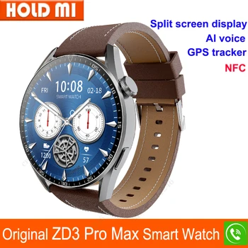 ZD3 PRO Intelligens Karóra Férfi Bluetooth Hívás NFC-GPS Nyomkövető Vezeték nélküli Töltés 1,5 hüvelykes HD Képernyő IP68 Vízálló Sport Smartwatch